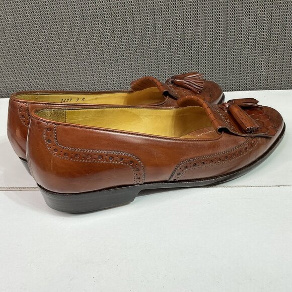 Cole Haan Men's Bragano Made in Italy Brown Leather Shoes Size 9M - Picture 4 of 8